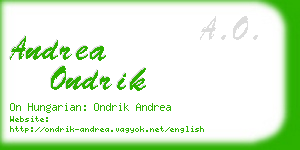 andrea ondrik business card